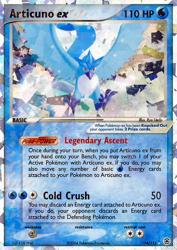 Lightly Played ARTICUNO 2/62 Fossil Pokemon Card Holo