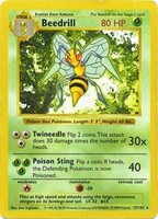 x4 Beedrill # 21/130 Base 2 Pokemon Rares Trading Cards Play Set 4 PlaySet 4x