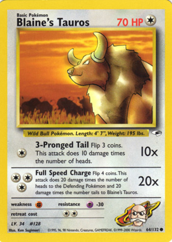 Tauros 47/64 Jungle Set Pokemon Card PL