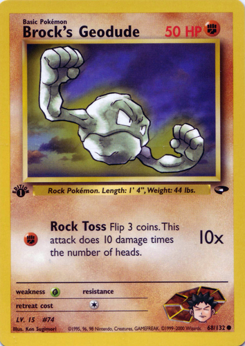 Fossil Pokemon Card Unplayed $1 Combined Shipping NM / M Geodude 47/62 