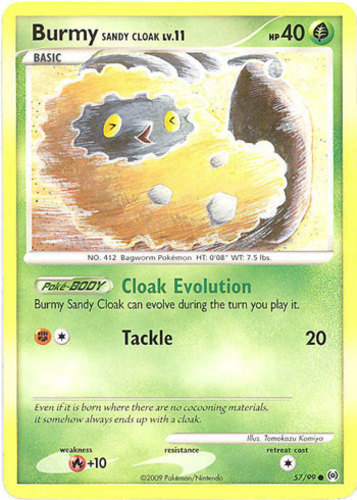 Pokemon Card Burmy LV.10 Secret Wonders 79/132 EXCELLENT Reverse Holo Common TCG 