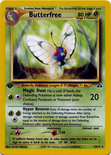 NM Unlimited COMPLETE Pokemon JUNGLE 32-Card Uncommon/Common Set/64 Butterfree 