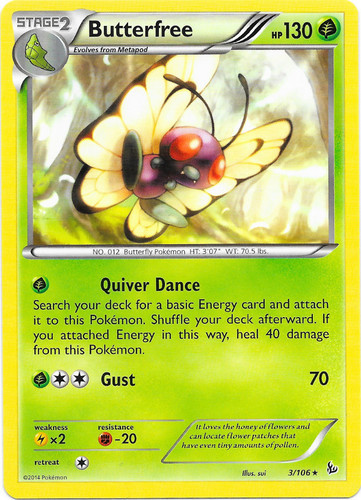 Pokemon Card - NM/Mint Generations 5/83 REVERSE holo-foil BUTTERFREE 