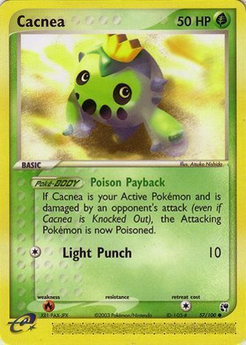 Cacnea Prerelease Pokemon Card Stamped Promo 24/95 