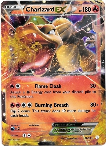Exclusive Shattered Glass Pokemon Charizard Gold Card NM 