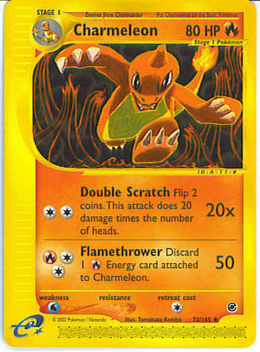 MINT to PL Original WOTC 1999 Base Set Pokemon Card Charmeleon 24/102 