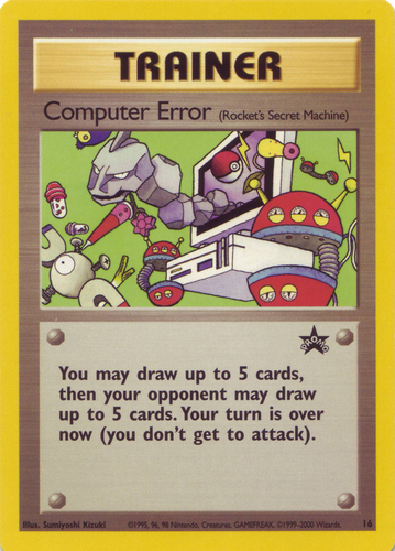 Pokemon Cards Non Holo Computer Error BLACK STAR PROMO #16 NM/MINT