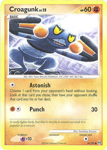 Pokemon Cards Croagunk 123 Toxicroak 124/202 Reverse Holo Sword & Shield NM/M