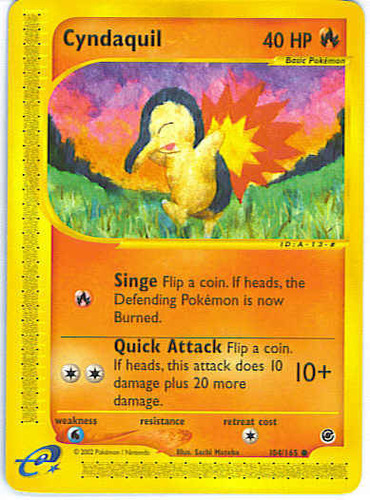 Common Unlimited Cyndaquil 61/105 NEAR MINT