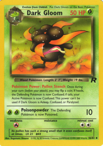 NM Jungle Set GLOOM 37/64 Uncommon Pokemon Card Unlimited Edition 