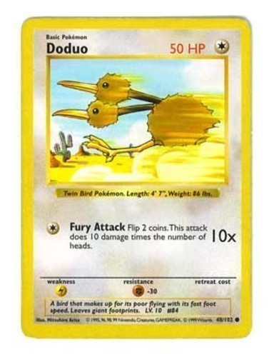 Doduo 69/108 Reverse Holo XY Evolutions Pokemon Card ~ Near Mint 