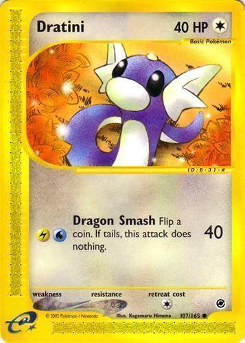 ERIKA’S DRATINI 42/132 Uncommon Gym Heroes Set Pokemon Card NM 