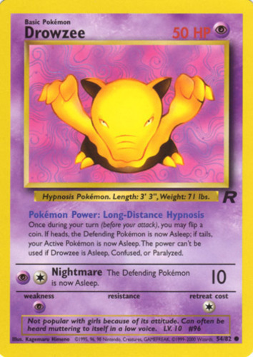 Pokemon Aquapolis Common Card #74/147 Drowzee 