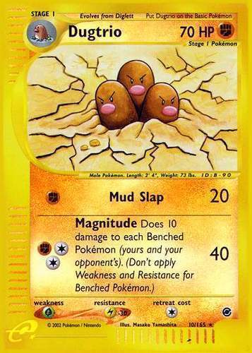 Unlimited Pokemon DUGTRIO Card BASE Set 19/102 Non-Holo RARE 1999 NM