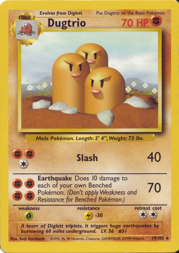 Dark Dugtrio 23/82 Rare Non Holo Team Rocket WOTC Unlimited NM With Tracking 