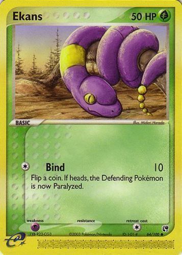 Ekans Common Pokemon Card 1st Edition Fossil Series 46/62