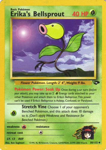 ERIKA'S BELLSPROUT 76/132 Gym Heroes Common Vintage *Free Ship* Buy1Get3 @50%OFF