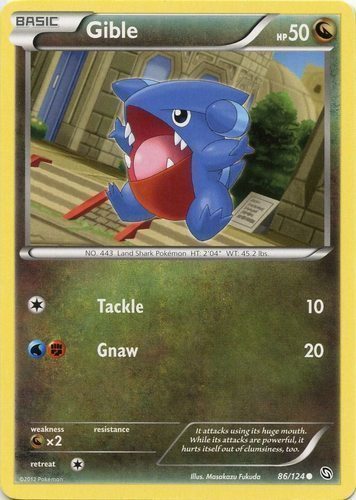 BREAKpoint Set 2016 Gible 68/122 - NM Common Pokemon Card