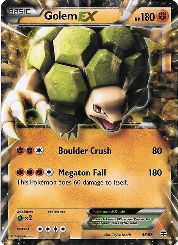 Select Condition from "Styles" Golem 36/62 Fossil Unlimilited Ed- Pokemon TCG 