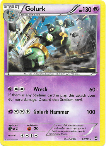 Pokemon Card Carte GOLURK Promo 046/BW-P 