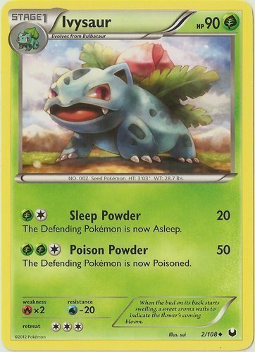 Pokemon Ivysaur 30/102 Base Set MINT Non Holo TOP LOADER CARD 
