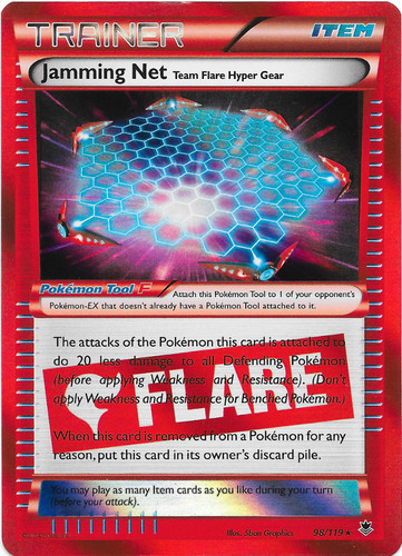 XY04-098 Jamming Net Rare Holo Pokemon XY Phantom Forces Card # 98 4x 