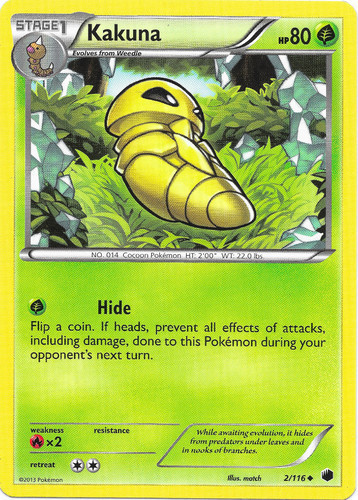 Pokemon 4X KAKUNA 6/108 UNCOMMON NM CARD  EVOLUTIONS 