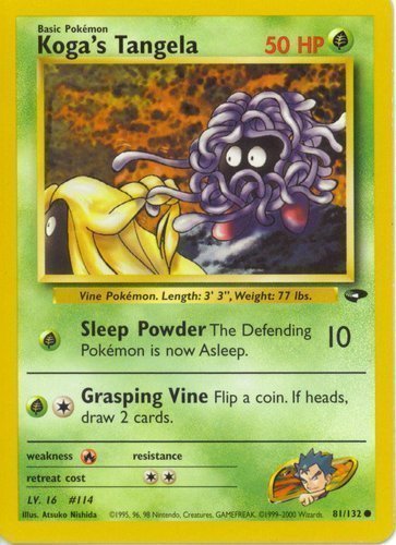Pokemon Card From Gym Heroes Set Common Card Erika/'s Tangela 79//132