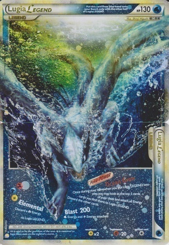 Lugia EX 102/113 Legendary Treasures Holo Rare Pokemon Card Near Mint Half art 