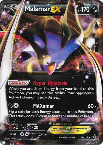 4x Pokemon XY Malamar 77/146 Rare Card 