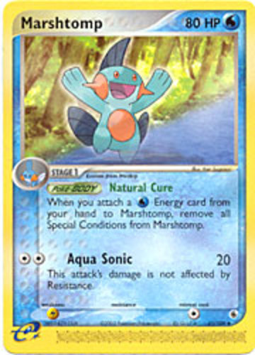 Marshtomp Reverse Holo Uncommon Pokemon Card DP4 Great Encounters 46//106