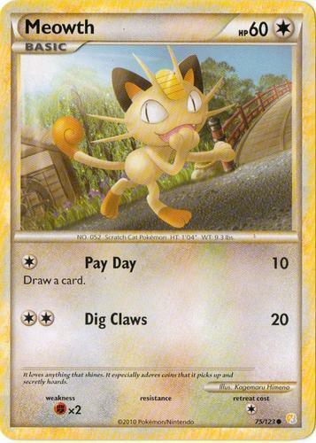 Pokemon Card MEOWTH 80/130 Never Played 