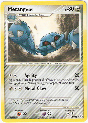 Metang 21/101 Rare Holo Pokemon Card 