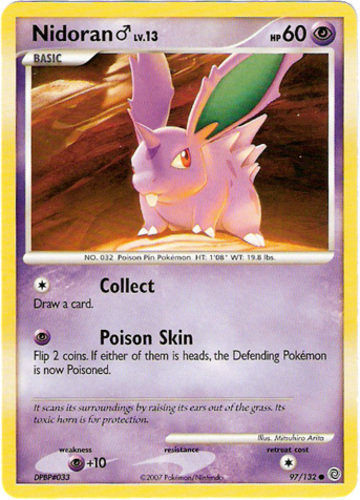 Details about   Nidoran Pokemon Card 55/10 Base Set COMMON 