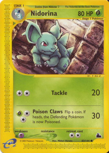 Nidorina Base Set 2 NM 53/130 Pokemon Card