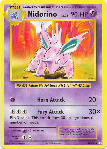 MINT POKEMON /"NIDORINO/" #37//102 UNLIMITED CARD NEVER BEEN PLAYED
