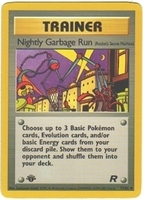 NM Rocket Nightly Garbage Run 1st Edition Pokemon Card 77/82