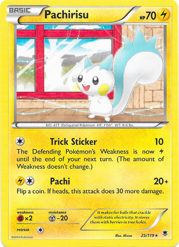 Pachirisu 37/116 B&W Plasma Freeze REVERSE HOLO PERFECT MINT Pokémon
