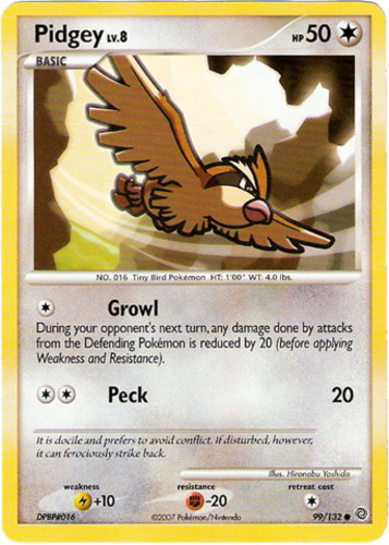 Ptcgo IN Game Card Pidgey Collect Foil - For Pokemon TCG Online 