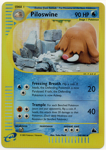 Piloswine 13/109 Team Rocket Returns Pokemon Card Reverse Holo Rare Near Mint 