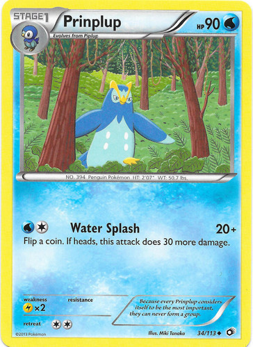 Prinplup 44/100 Non Holo Uncommon Pokemon Card Majestic Dawn 