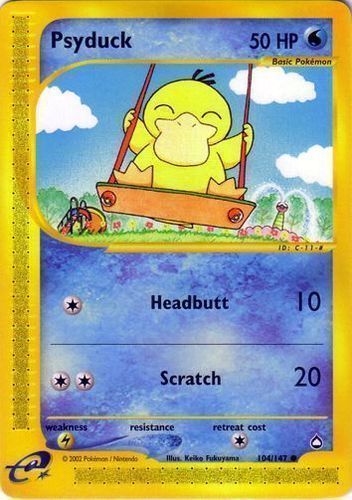 Psyduck 79/105 Near Mint Pokemon Card Neo Destiny 1st Edition Common 2000 WOTC 