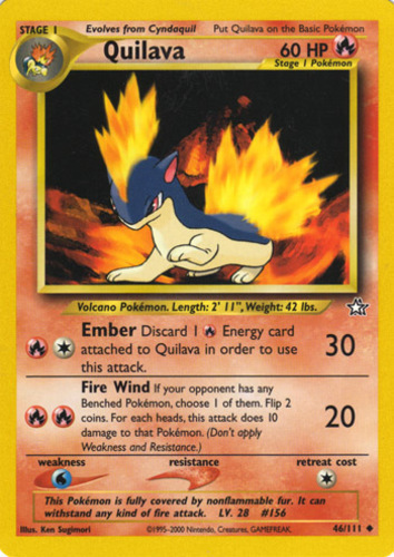 1st Ed Dark Quilava 39/105 Neo Destiny Pokemon Card Near Mint