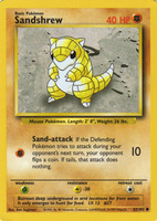 Pokemon Cards 1999 Sandshrew #62/102 BASE 1st set NM+ 