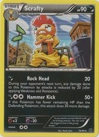 Dark Explorers 68/108 SCRAFTY - NM/Mint rare Pokemon Card 
