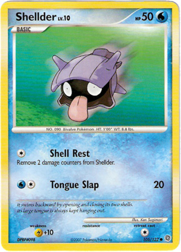 090 Glossy Vending Series 2 EX Pokemon Card Japanese Shellder No