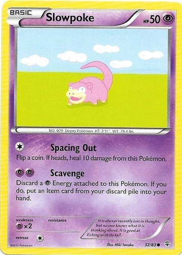 Pokemon Card Rare Slowpoke Fossil Base Pack 1990s New Collectable Gift 