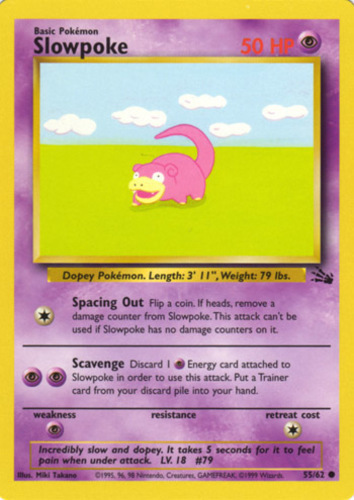 NM/M Sabrina’s Slowpoke 95/132 Gym Heroes 1st EDITION Pokemon Card 