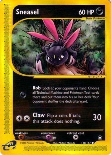 FIRST EDITION Sneasel 25 Neo Genesis Pokemon TCG Moderately Played MP 