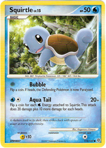 Pokemon Card SQUIRTLE Team Rocket No 007 PLAYED